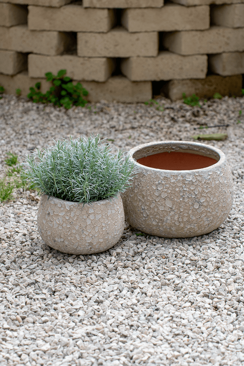 Cachepot Loto Bianco Rock