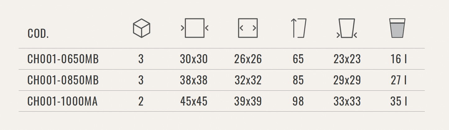 Clou - Cache-pot quadrato