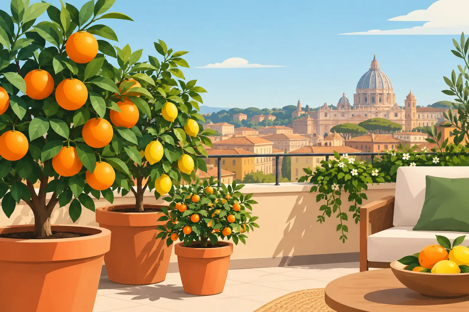 I migliori agrumi per il terrazzo di Roma