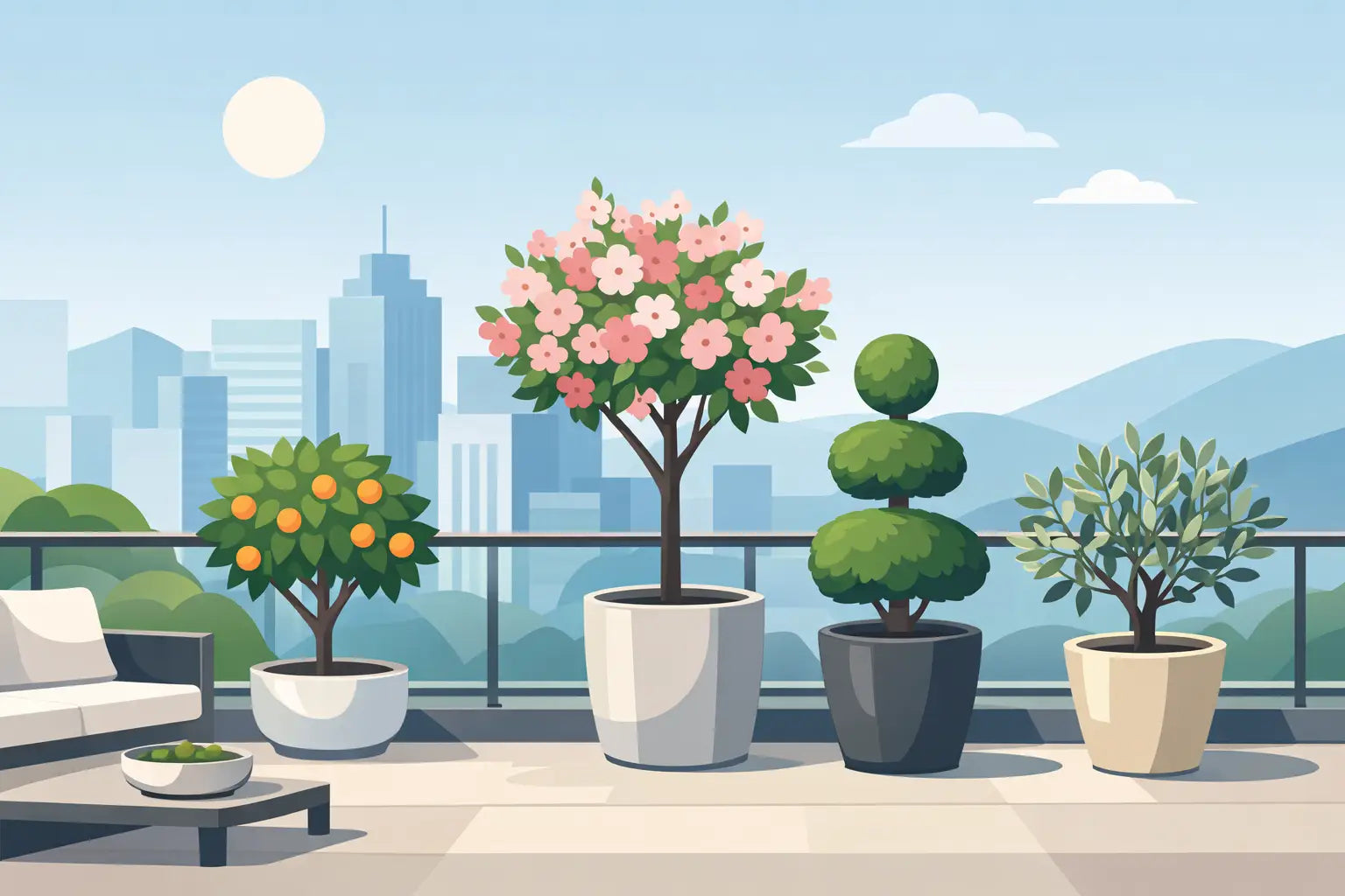 Guida alberi ornamentali per terrazzo