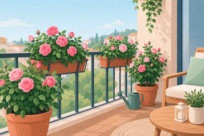 Guida rose in vaso per un balcone fiorito