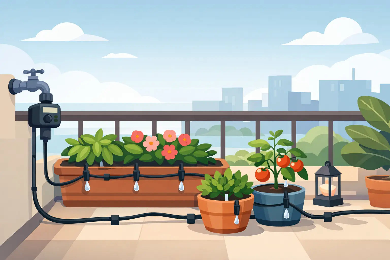 Come impostare irrigazione balcone gocciolante