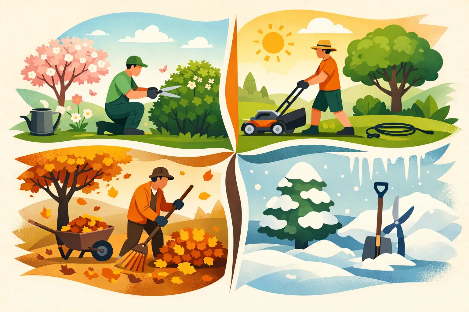 Guida manutenzione giardino quattro stagioni