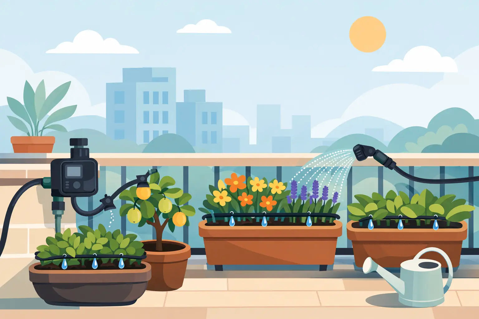 Come scegliere l’irrigazione per balcone