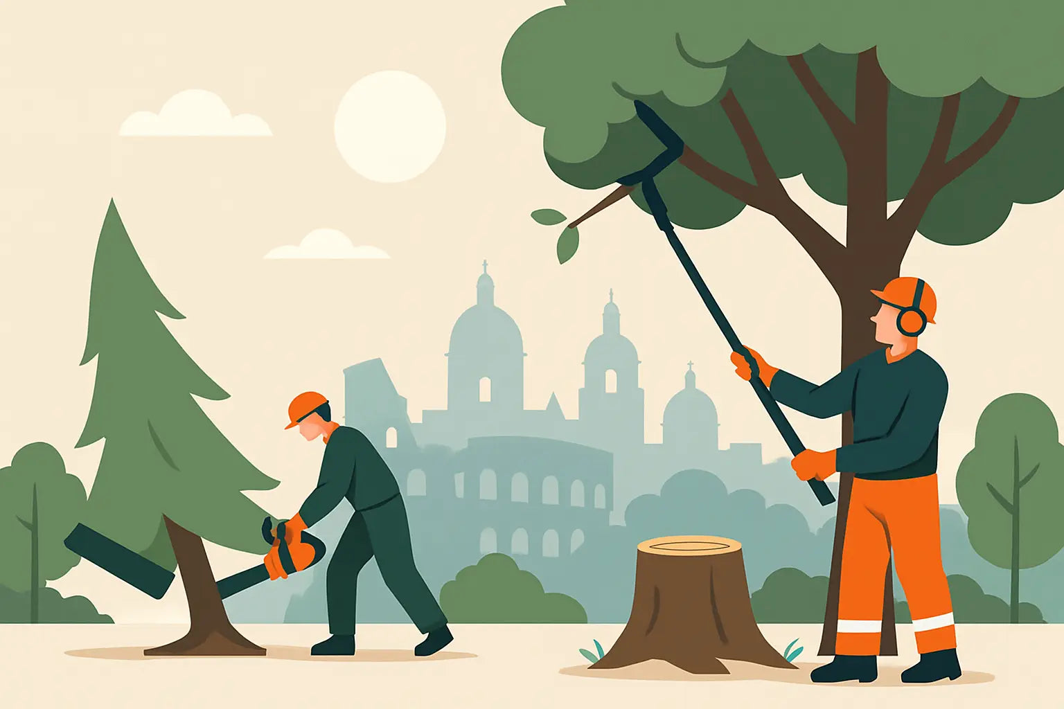 Potatura e abbattimento alberi a Roma: quando farli