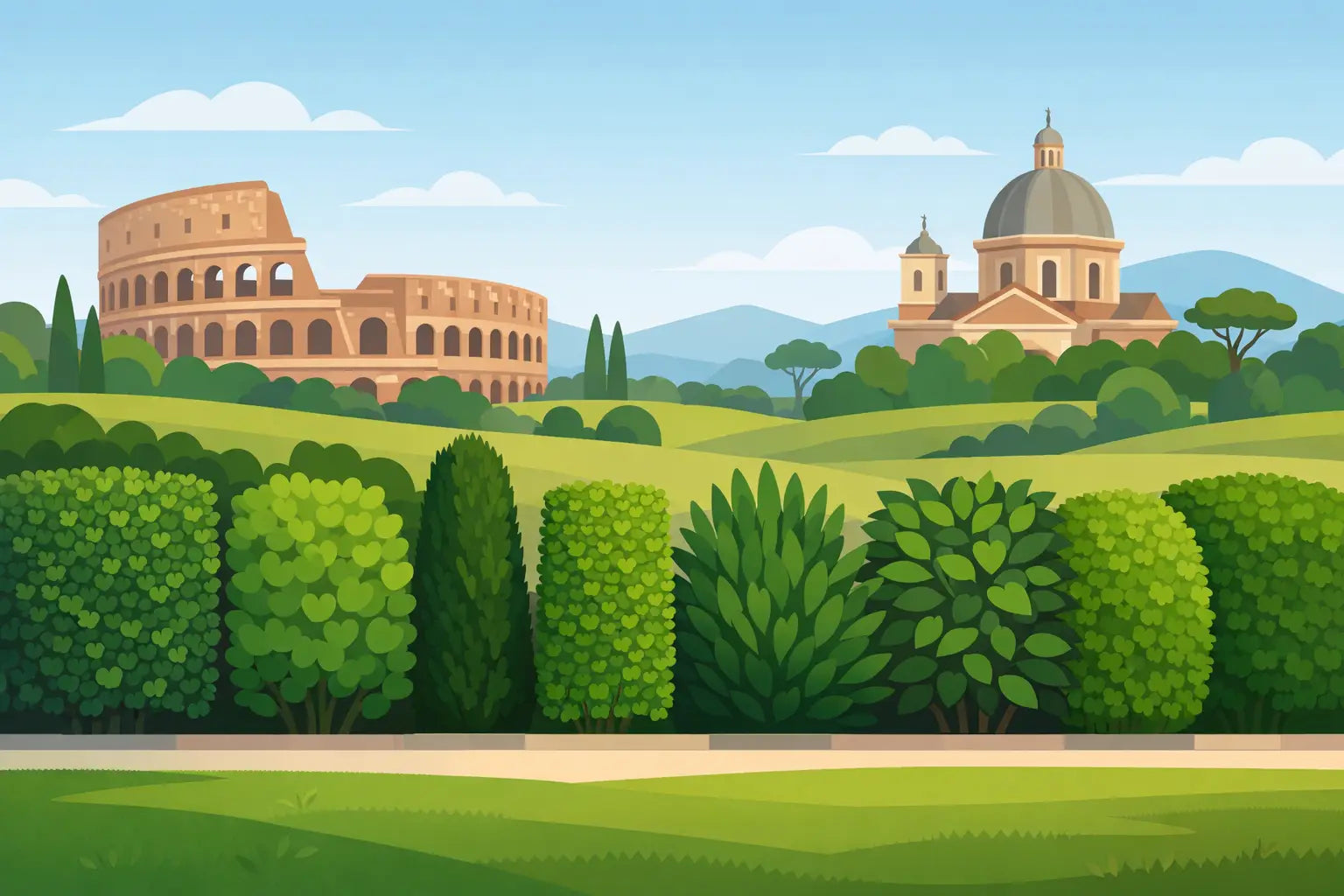 Siepe sempreverde a Roma con Photinia, Viburno e Lauroceraso