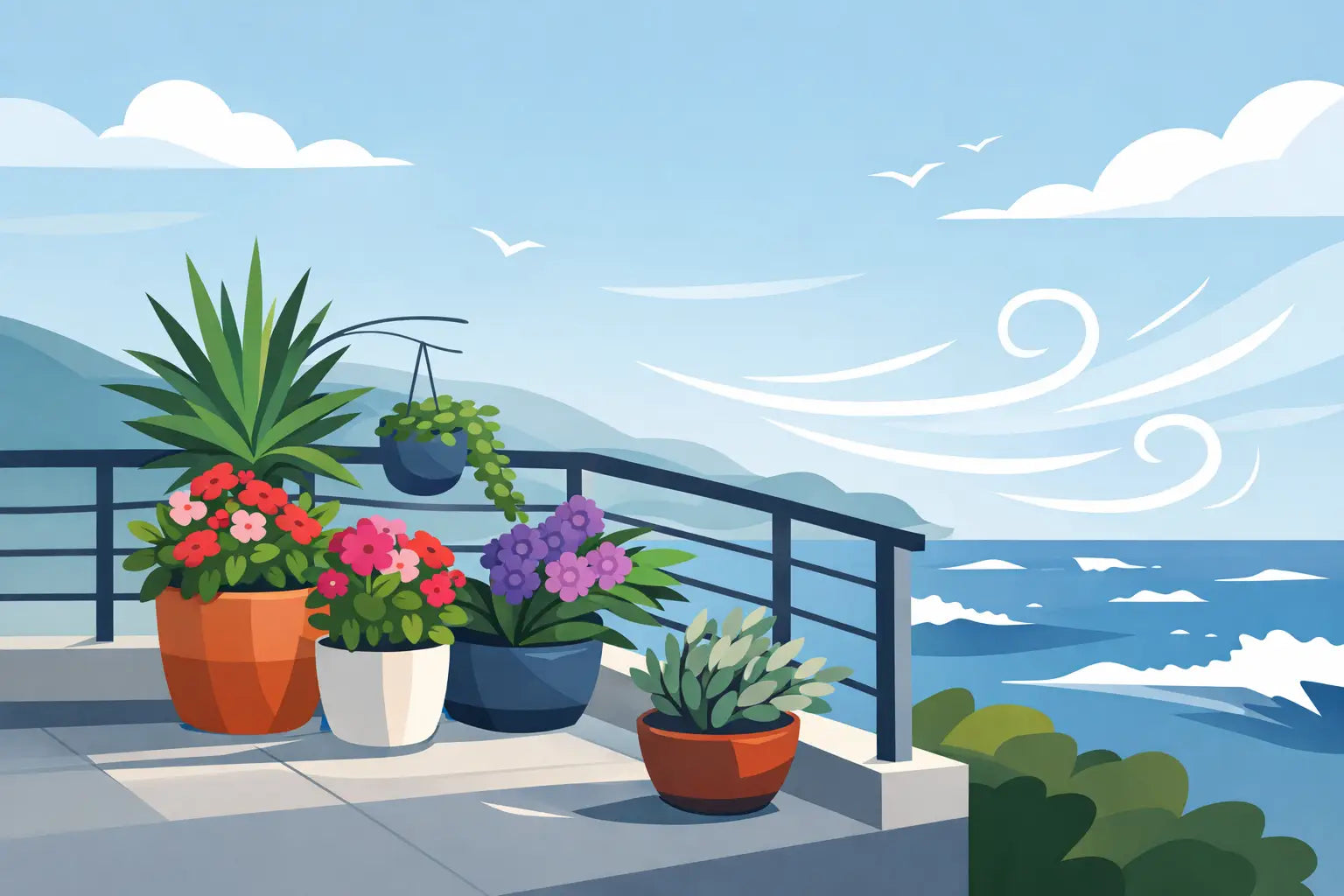 10 migliori piante da balcone per vento forte