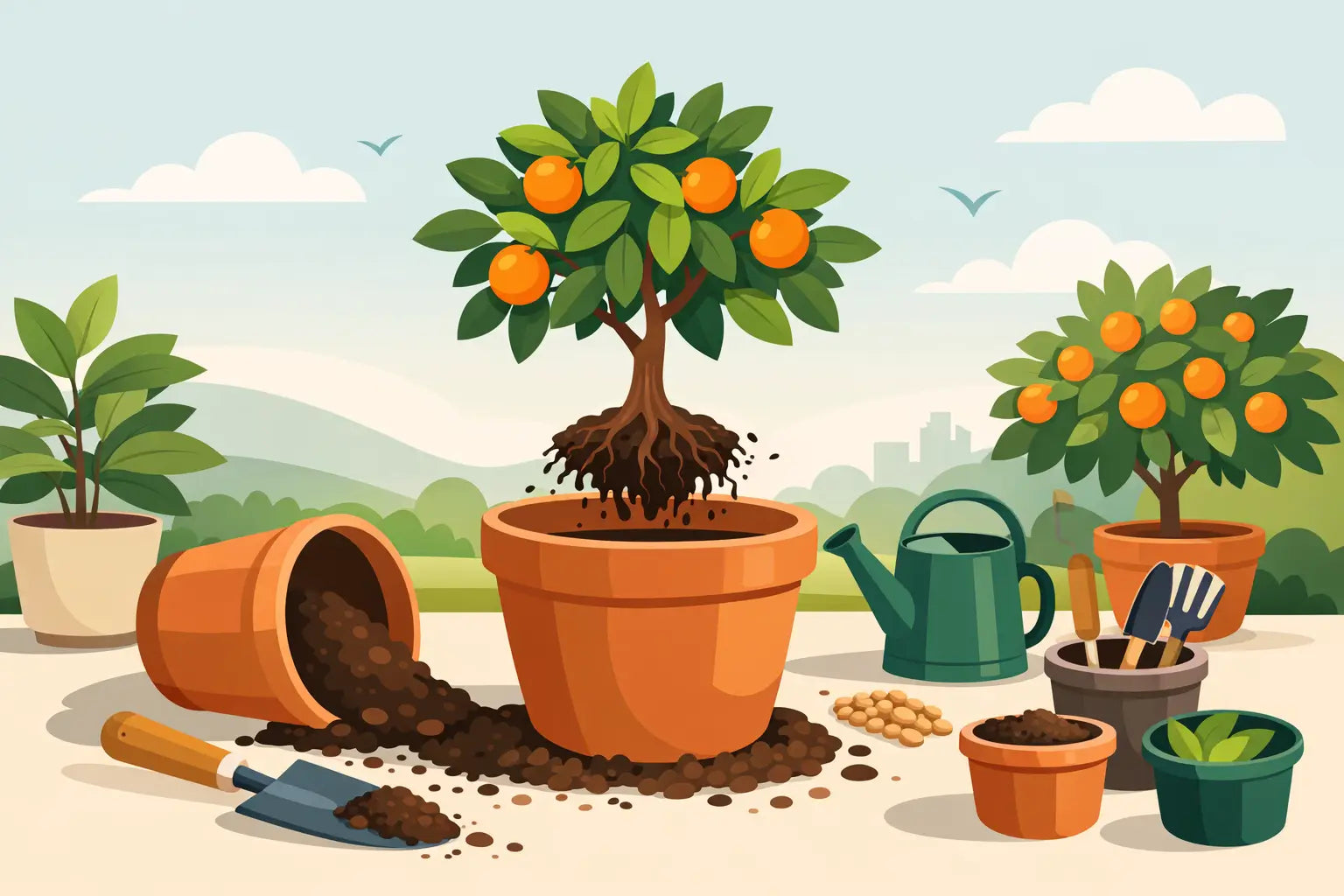 Come rinvasare un agrume in vaso bene