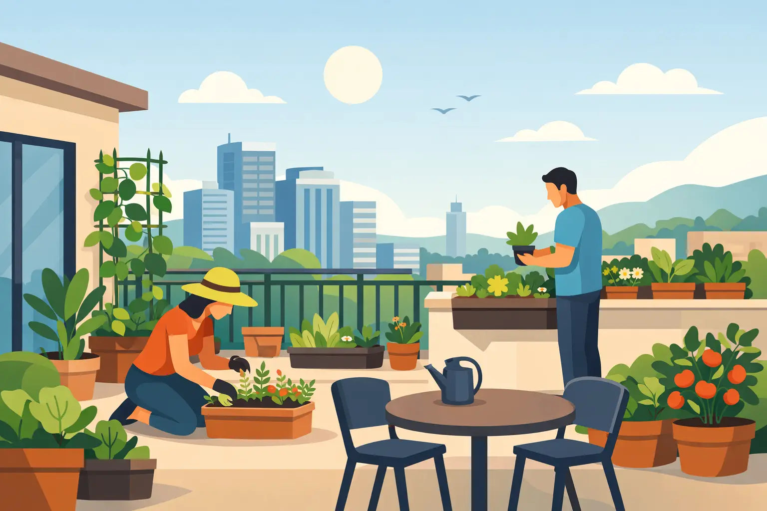 Giardinaggio urbano per balconi e terrazzi