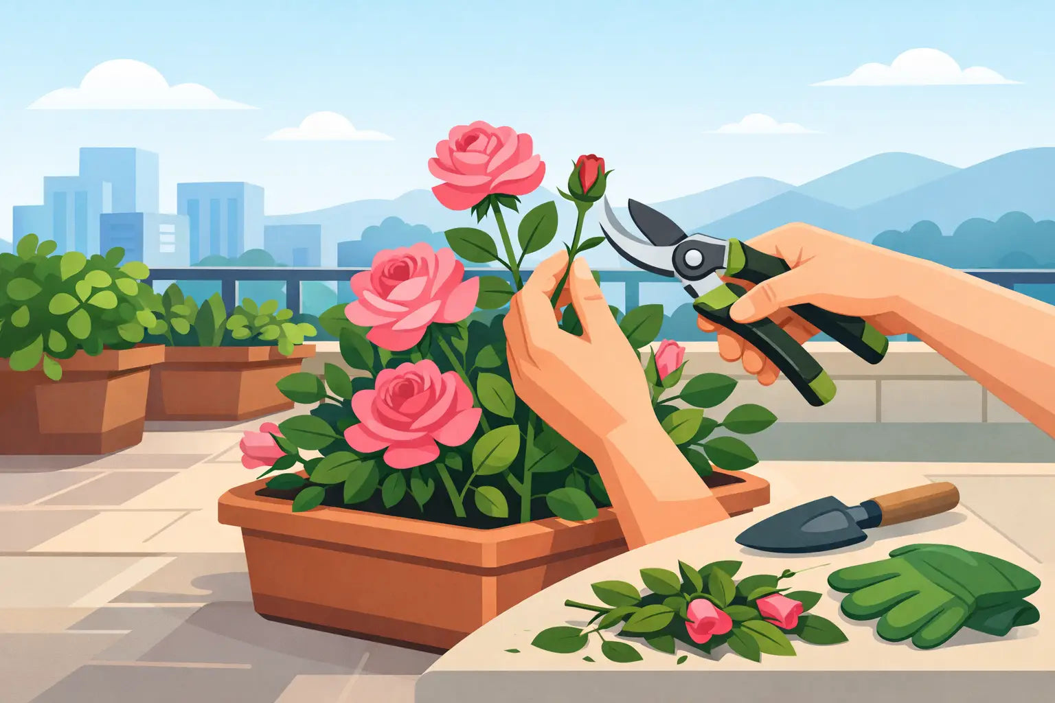 Come potare rose in terrazzo senza errori